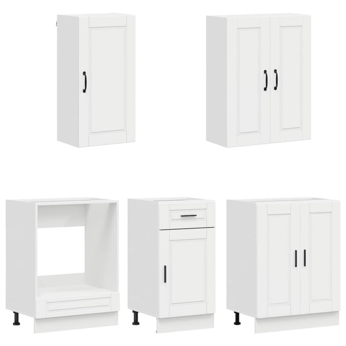 Unitate de bucătărie PORTO 5 pcs Alb foarte lucios WALTI