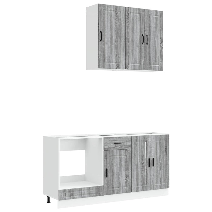 Unitate de bucătărie PORTO 5 pcs Sonoma gri Lemn prelucrat WALTI