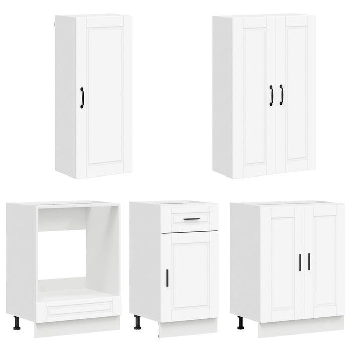 Unitate de bucătărie PORTO 5 pcs Alb Lemn prelucrat WALTI