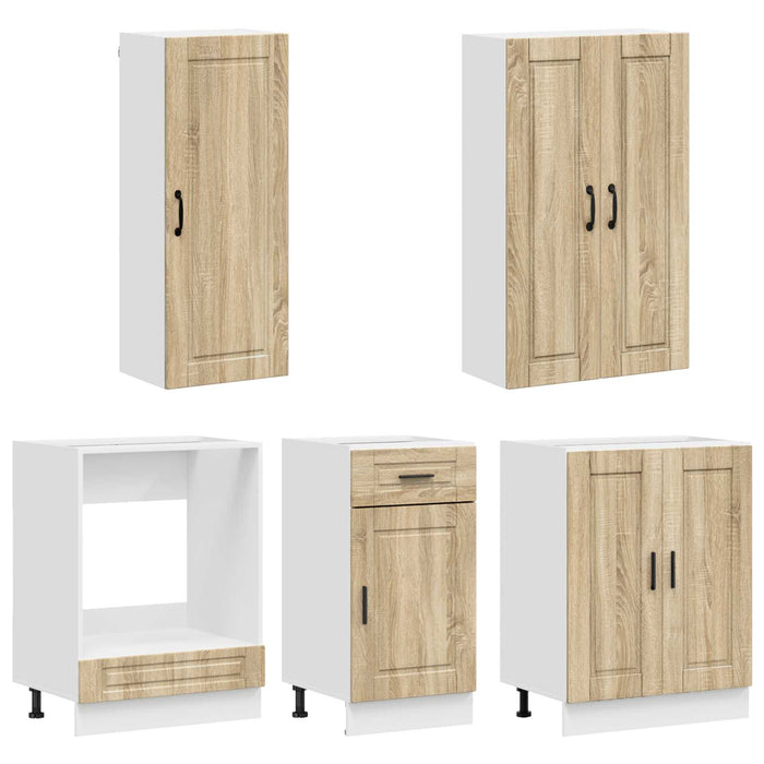 Unitate de bucătărie PORTO 5 pcs Stejar Sonoma Lemn prelucrat WALTI