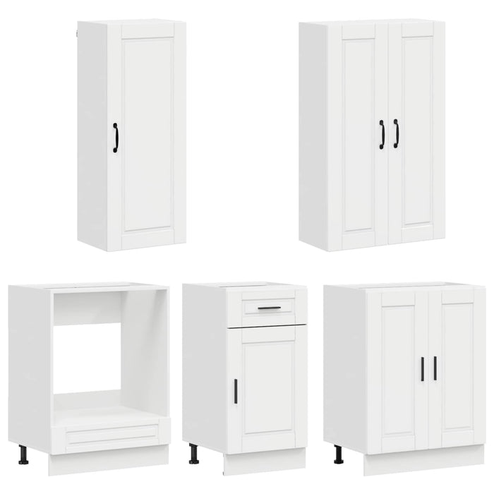 Unitate de bucătărie PORTO 5 pcs Alb foarte lucios WALTI