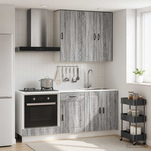 Unitate de bucătărie PORTO 5 pcs Sonoma gri Lemn prelucrat - WALTI WALTI