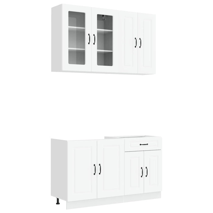 Unitate de bucătărie KALMAR 4 pcs Alb Lemn prelucrat WALTI
