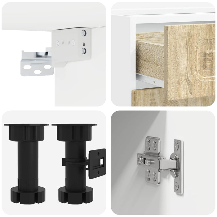 Unitate de bucătărie KALMAR 4 pcs Stejar Sonoma Lemn prelucrat WALTI
