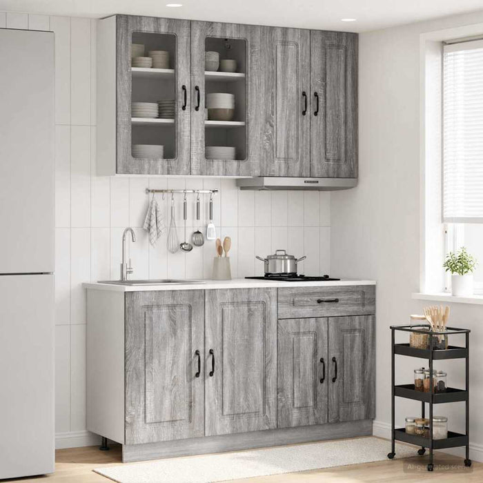 Unitate de bucătărie KALMAR 4 pcs Sonoma gri Lemn prelucrat WALTI