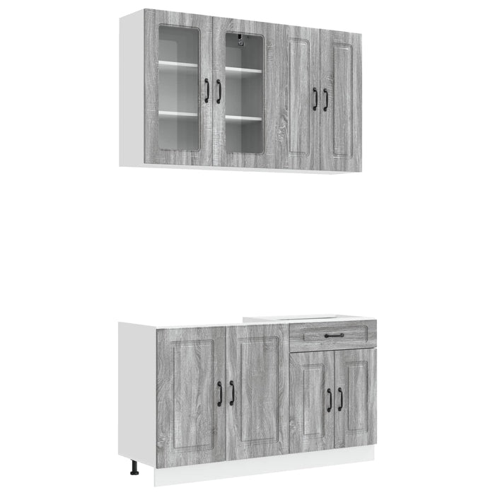 Unitate de bucătărie KALMAR 4 pcs Sonoma gri Lemn prelucrat WALTI