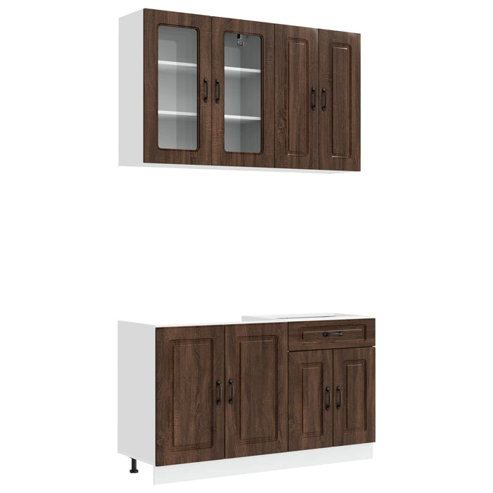 Unitate de bucătărie KALMAR 4 pcs Stejar maro Lemn prelucrat WALTI