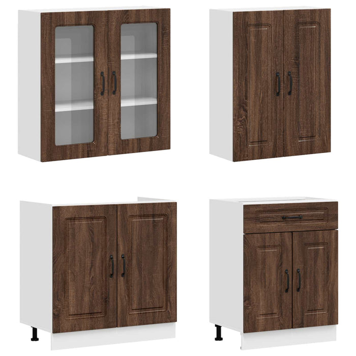 Unitate de bucătărie KALMAR 4 pcs Stejar maro Lemn prelucrat WALTI
