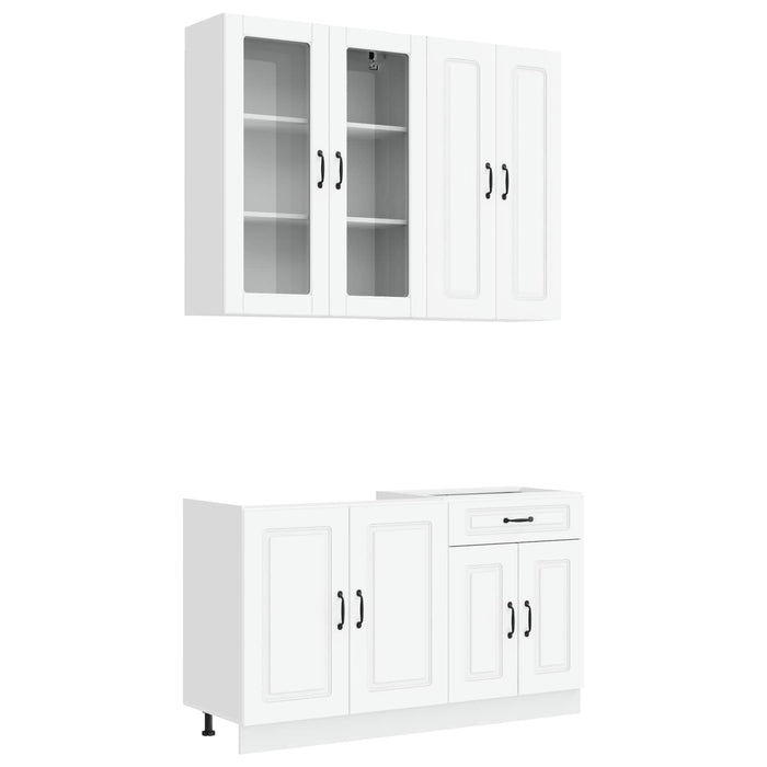 Unitate de bucătărie KALMAR 4 pcs Alb Lemn prelucrat - WALTI WALTI