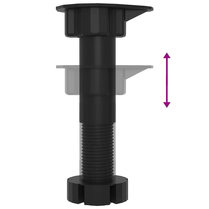 Unitate de bucătărie KALMAR 4 pcs Negru Lemn prelucrat WALTI
