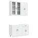 Unitate de bucătărie KALMAR 4 pcs Alb foarte lucios - WALTI WALTI