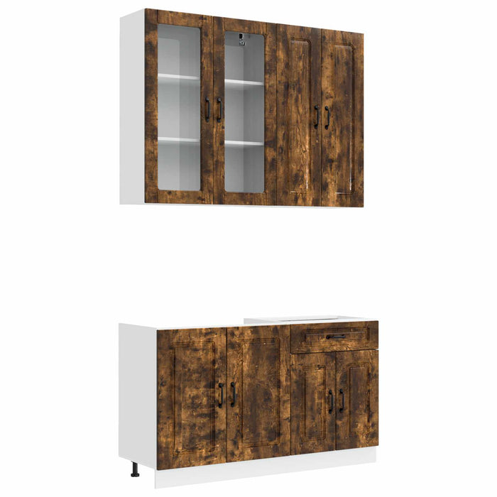 Unitate de bucătărie KALMAR 4 pcs Stejar fumuriu Lemn prelucrat WALTI