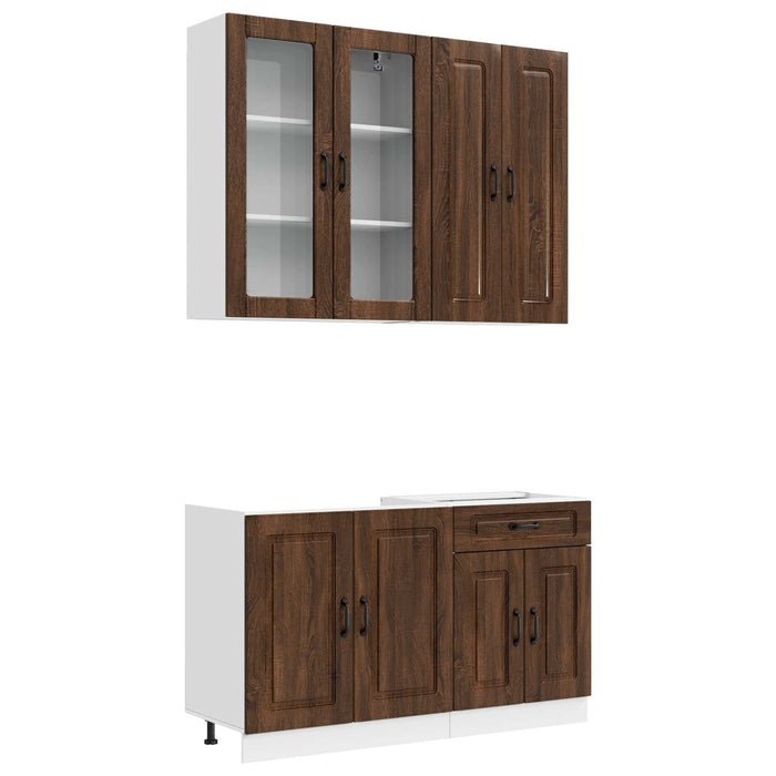 Unitate de bucătărie KALMAR 4 pcs Stejar maro Lemn prelucrat WALTI