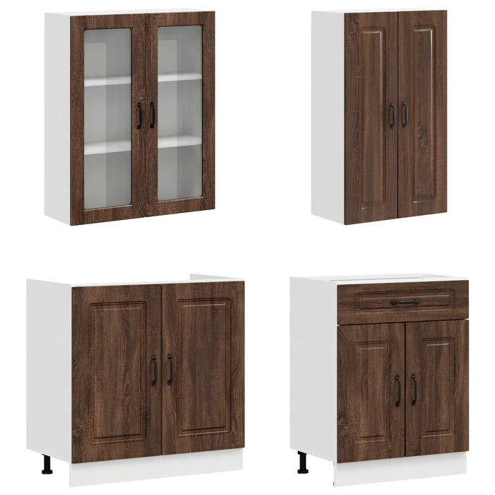 Unitate de bucătărie KALMAR 4 pcs Stejar maro Lemn prelucrat WALTI