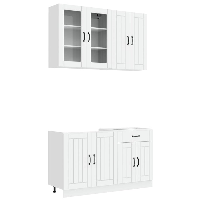 Unitate de bucătărie LUCCA 4 pcs Alb Lemn prelucrat WALTI