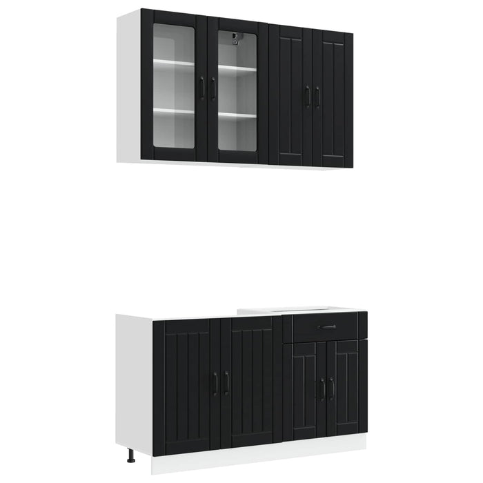 Unitate de bucătărie LUCCA 4 pcs Negru Lemn prelucrat - WALTI WALTI