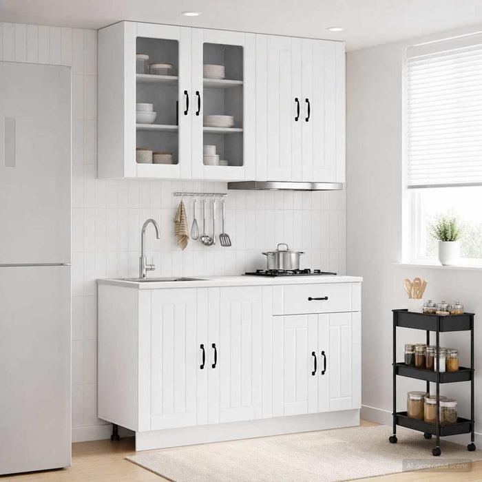 Unitate de bucătărie LUCCA 4 pcs Alb foarte lucios - WALTI WALTI