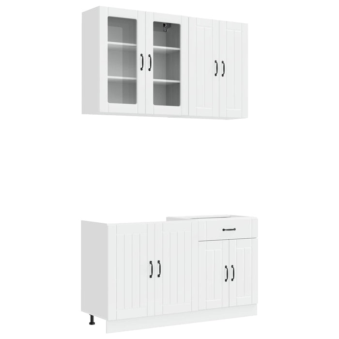 Unitate de bucătărie LUCCA 4 pcs Alb foarte lucios - WALTI WALTI
