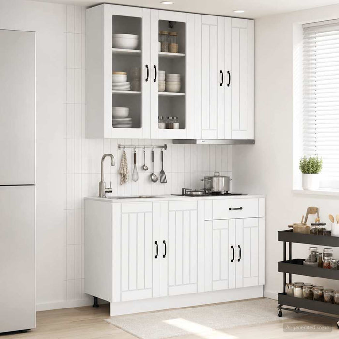 Unitate de bucătărie LUCCA 4 pcs Alb Lemn prelucrat WALTI