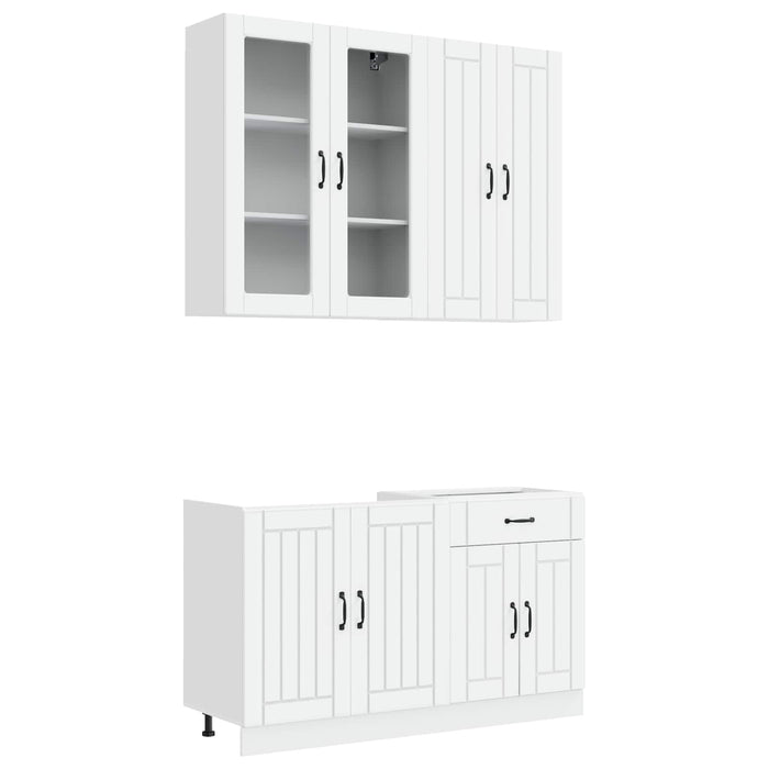 Unitate de bucătărie LUCCA 4 pcs Alb Lemn prelucrat WALTI