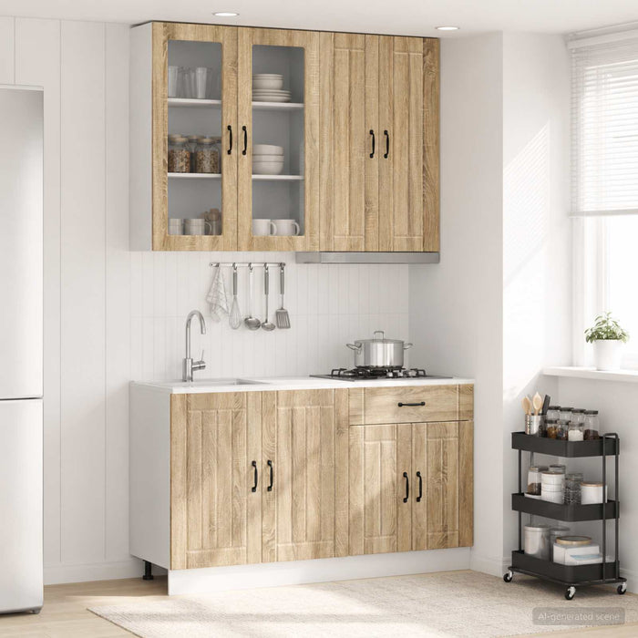 Unitate de bucătărie LUCCA 4 pcs Stejar Sonoma Lemn prelucrat WALTI