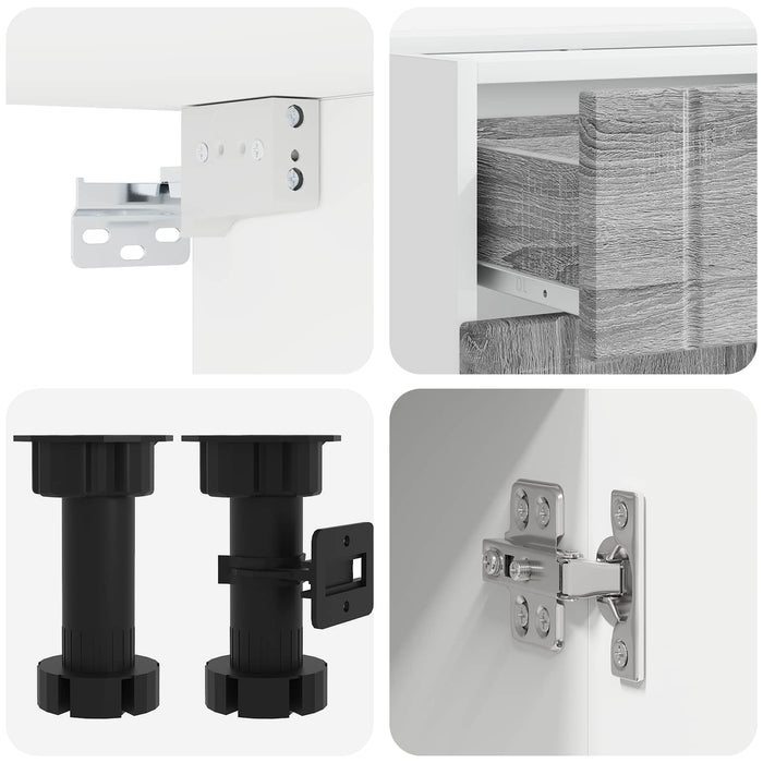 Unitate de bucătărie LUCCA 4 pcs Sonoma gri Lemn prelucrat WALTI