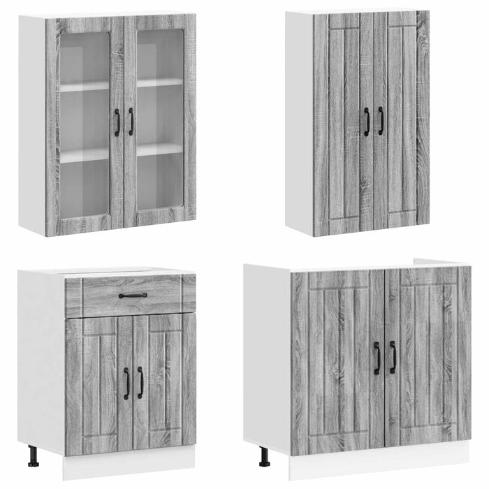 Unitate de bucătărie LUCCA 4 pcs Sonoma gri Lemn prelucrat WALTI