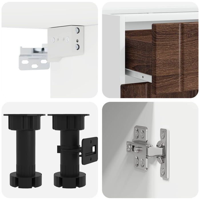 Unitate de bucătărie LUCCA 4 pcs Stejar maro Lemn prelucrat WALTI