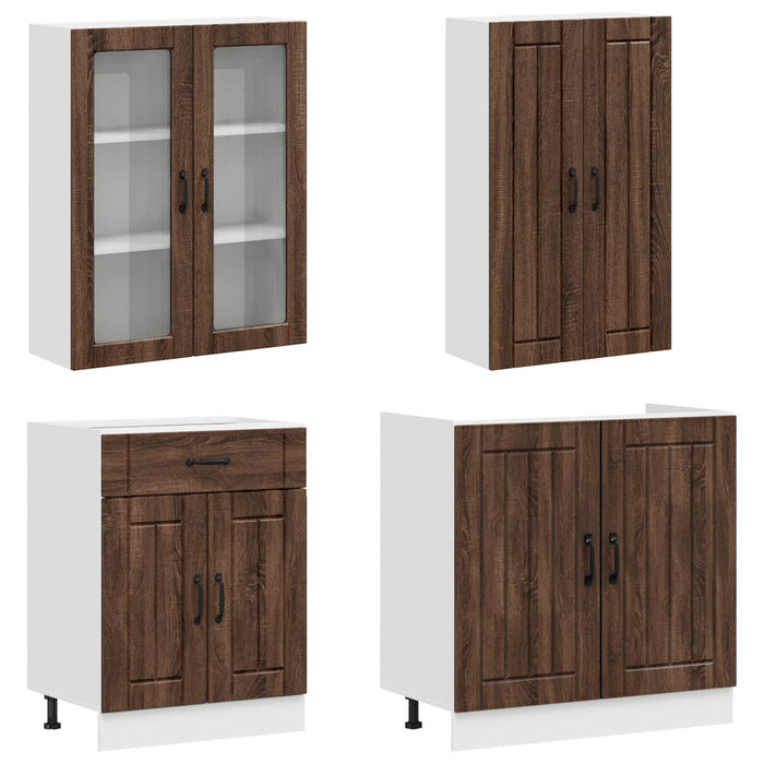 Unitate de bucătărie LUCCA 4 pcs Stejar maro Lemn prelucrat WALTI