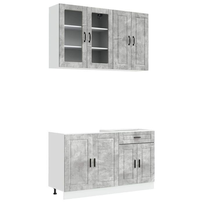Unitate de bucătărie PORTO 4 pcs Gri Beton Lemn prelucrat WALTI