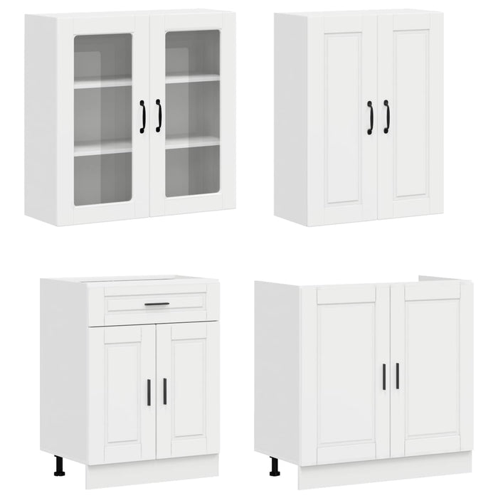 Unitate de bucătărie PORTO 4 pcs Alb foarte lucios WALTI