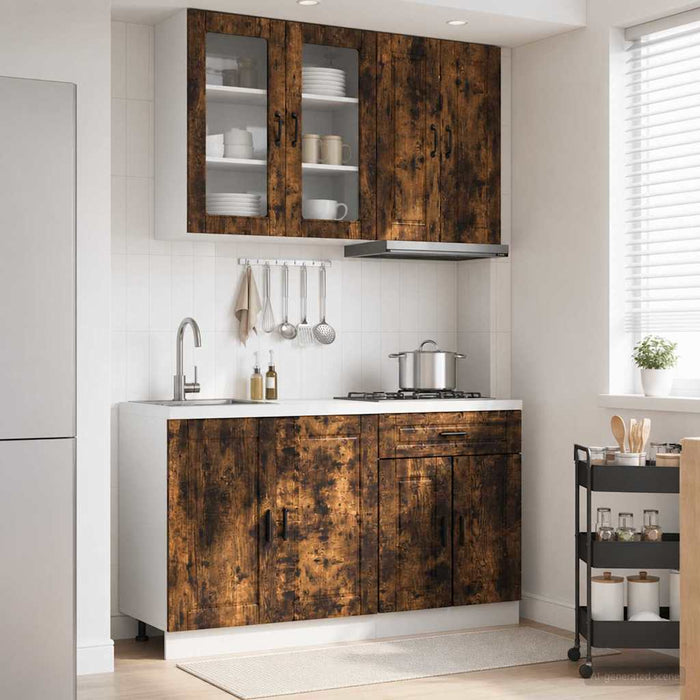 Unitate de bucătărie PORTO 4 pcs Stejar fumuriu Lemn prelucrat WALTI