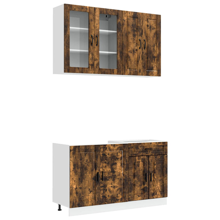 Unitate de bucătărie PORTO 4 pcs Stejar fumuriu Lemn prelucrat WALTI