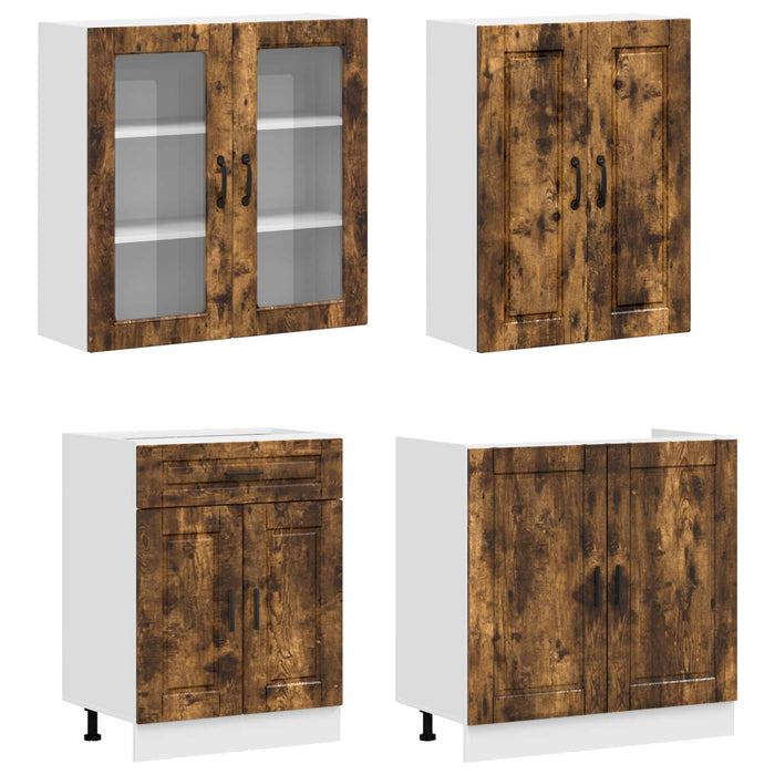 Unitate de bucătărie PORTO 4 pcs Stejar fumuriu Lemn prelucrat WALTI