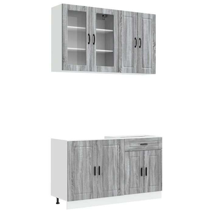 Unitate de bucătărie PORTO 4 pcs Sonoma gri Lemn prelucrat WALTI