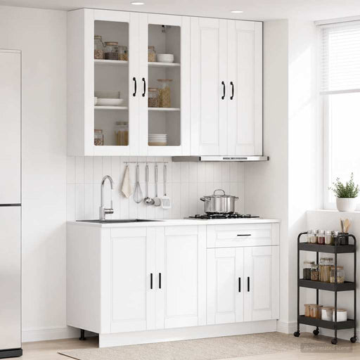 Unitate de bucătărie PORTO 4 pcs Alb Lemn prelucrat - WALTI WALTI