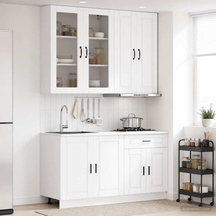 Unitate de bucătărie PORTO 4 pcs Alb Lemn prelucrat WALTI