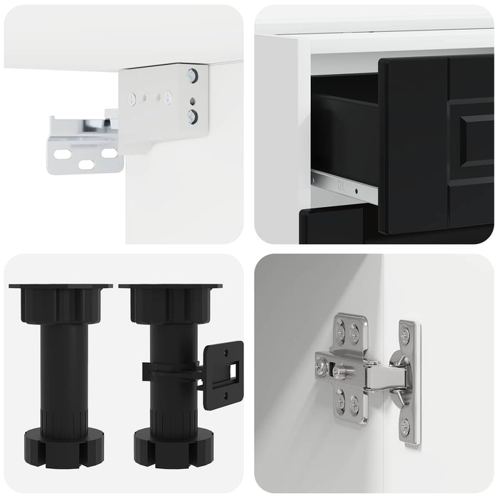 Unitate de bucătărie PORTO 4 pcs Negru Lemn prelucrat WALTI