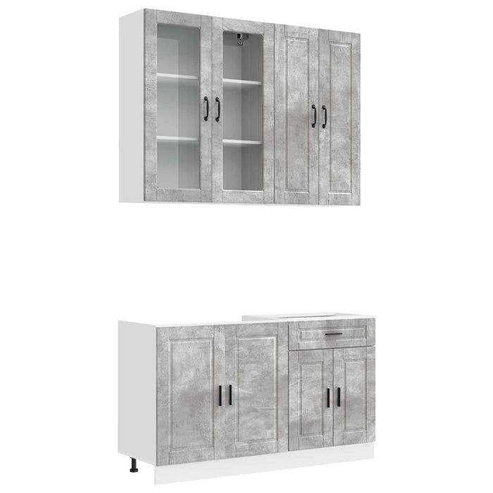 Unitate de bucătărie PORTO 4 pcs Gri Beton Lemn prelucrat WALTI