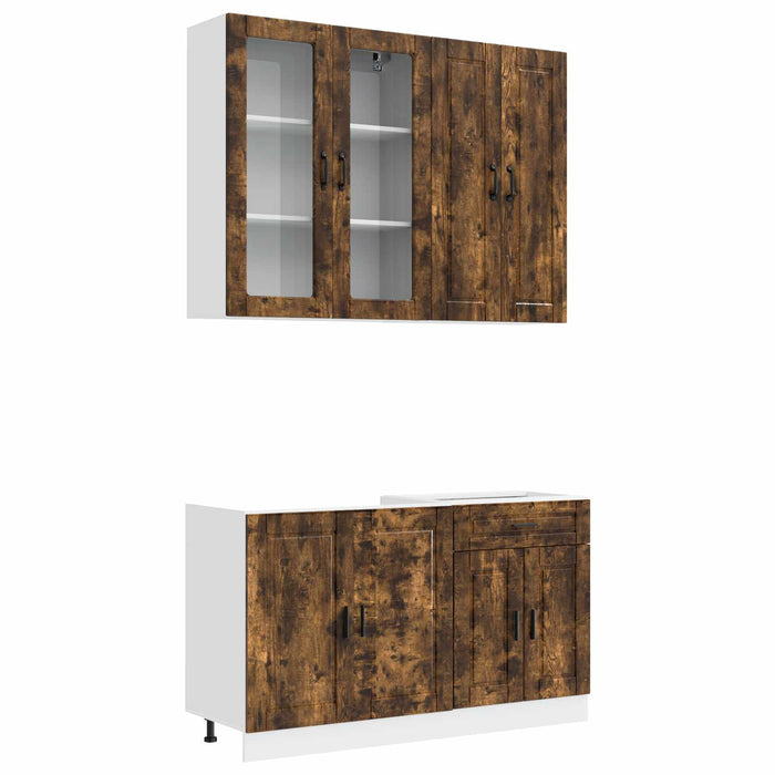 Unitate de bucătărie PORTO 4 pcs Stejar fumuriu Lemn prelucrat WALTI