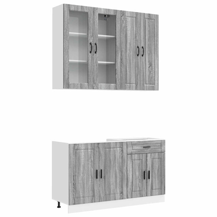 Unitate de bucătărie PORTO 4 pcs Sonoma gri Lemn prelucrat WALTI
