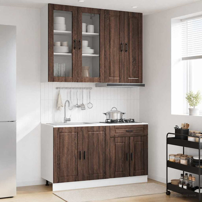 Unitate de bucătărie PORTO 4 pcs Stejar maro Lemn prelucrat WALTI