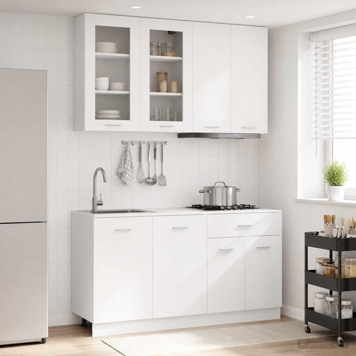 Unitate de bucătărie LYON 4 pcs Alb Lemn prelucrat WALTI