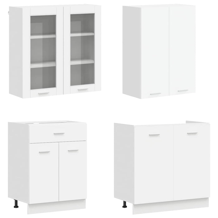 Unitate de bucătărie LYON 4 pcs Alb Lemn prelucrat WALTI