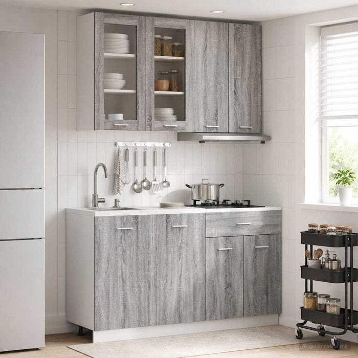 Unitate de bucătărie LYON 4 pcs Sonoma gri Lemn prelucrat - WALTI WALTI