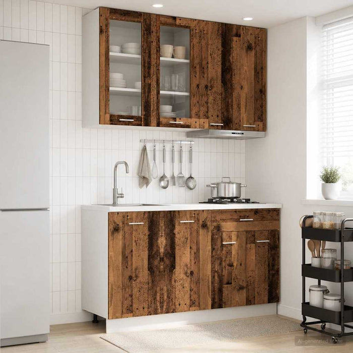 Unitate de bucătărie LYON 4 pcs Lemn vechi Lemn prelucrat WALTI