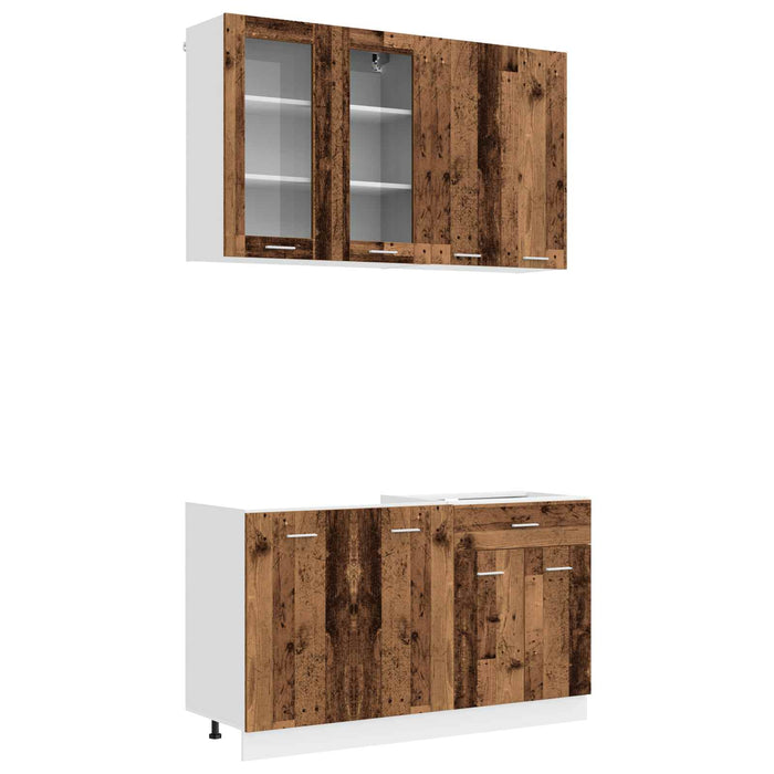 Unitate de bucătărie LYON 4 pcs Lemn vechi Lemn prelucrat WALTI