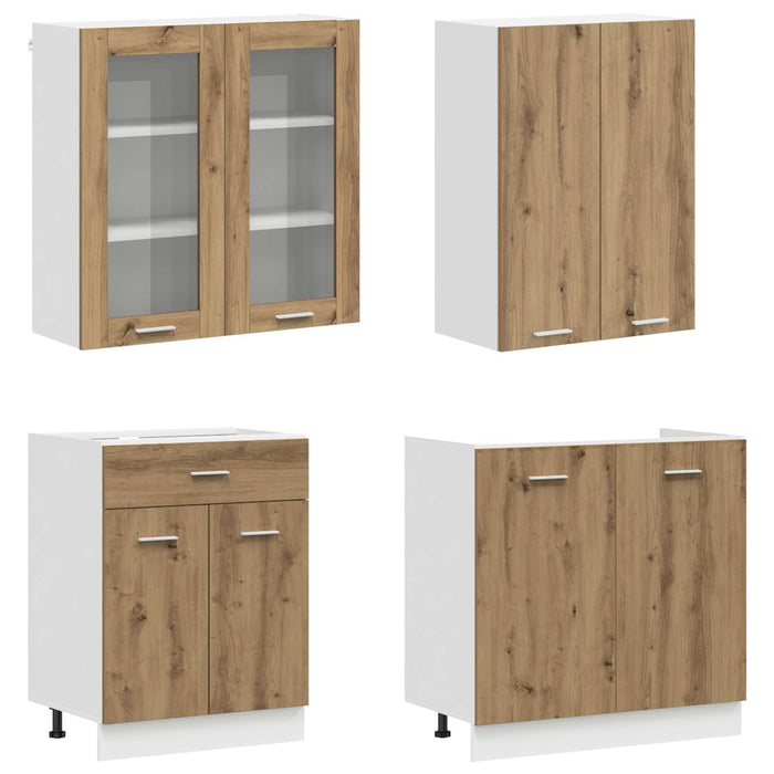 Unitate de bucătărie LYON 4 pcs Stejar Artizanal Lemn prelucrat WALTI
