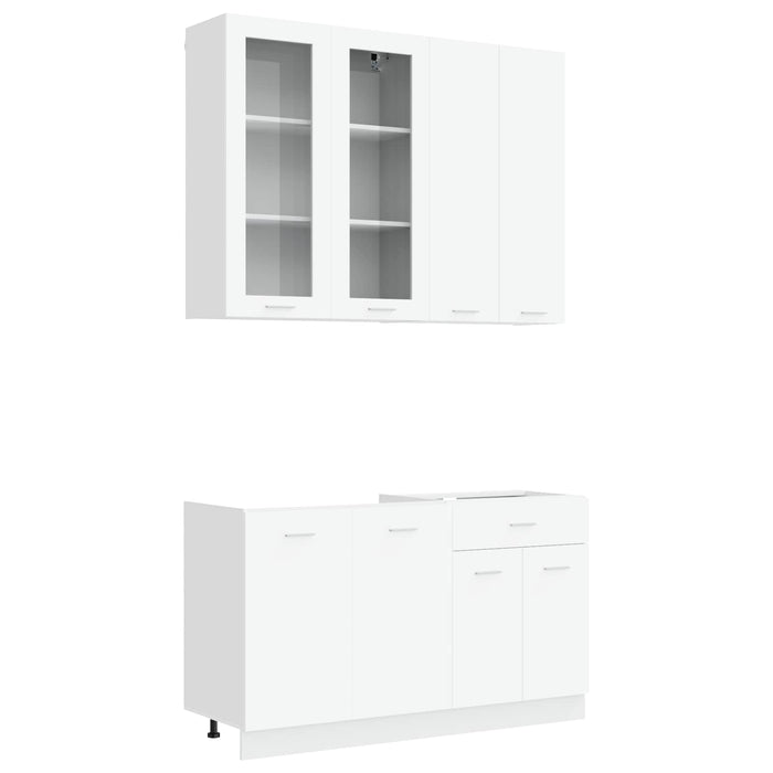 Unitate de bucătărie LYON 4 pcs Alb Lemn prelucrat WALTI