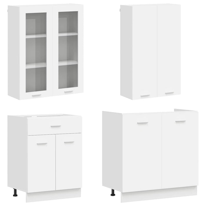 Unitate de bucătărie LYON 4 pcs Alb Lemn prelucrat WALTI